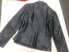 Nine West Women's Black Leather Jacket Size Medium