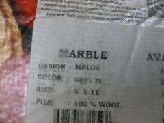 Beautiful Large Kaleen Floor Rug - Marble Pattern 95" x 132" L