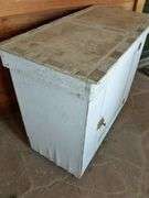 Vintage Ceramic Tiled Top Wooden Cabinet