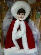 Nice Christmas / Winter Themed Porcelain Doll - 16.5" H