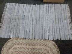 Large Rag Rug / Nice Hand Woven Rug