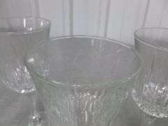 (4) Piece Fancy Glass Stemware Set