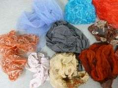 Large Group of Women's Scarves Including Vintage