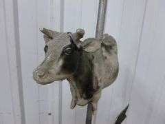 Large cow Themed Cast Aluminum Roof Mount Wind Directional - 20" x 28" H