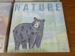 (4) P. Brent Canvas Pictures - 16" x 16"