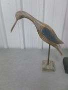 (2) Heron Themed Mantle Decorations - 14" & 26" H