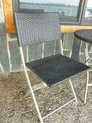 Nice (3) Piece Faux Wicker Patio Bistro Set - Fold Up