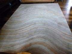 Beautiful Large Kaleen Floor Rug - Marble Pattern 95" x 132" L