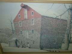 Large " Closed For The Winter " Framed & Matted Print 26.5" x 37"