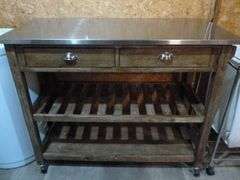 Nice Portable Laundry Room Work Table / with Stainless Top