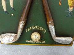 Davis Golf Clubs - Wooden Sign With Thermometer - 10" x 24"