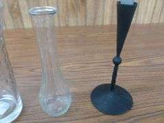 Group Of Household Decor / Cast Iron Stem Candle Holder