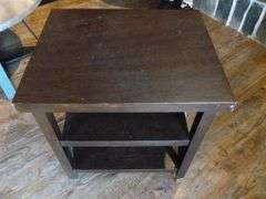 Wooden End Table - Two Tiered