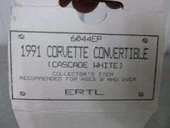 New Collectible Ertl - AMT 1991 Corvette Convertible Dealer Promo Car No. 6044EP