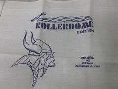 Minnesota Vikings / Wild Stadium Souveneer Items - Wild Round 2 Playoff Towel - 1988 Vikings Towel