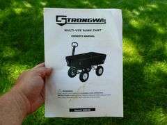 Strongway Multi-Use Pull Behind Lawn Tractor Dump Cart Model 46530 With Manual