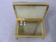 Vintage Footed Marble Ring Box