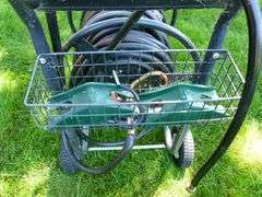 Large Portable Hose Reel With Long Length Of Garden Hose