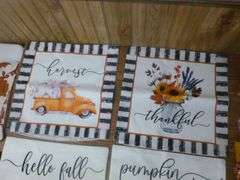 Group Of (4) New Fall Themed Couch Pillow Covers / Pillow / Related Items