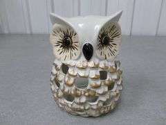 Nice Ceramic Owl Candle Lantern - 7.5" H