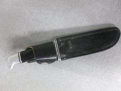 Large Buck USA 119 Stainless Hunting Knife With Leather Sheath - 10.5" L
