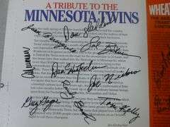 (2) Collectible Wheaties - Minnesota Twins 1987 World Series Boxes - Includes Authentic Autographed