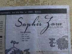 Beautiful Large Saphir Fam - Art Silk Pile Feizy Floor Rug - 90" x 126" L