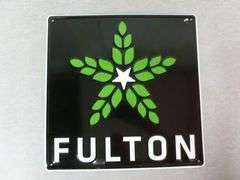 Fulton Embossed Metal Sign - 14" x 14"