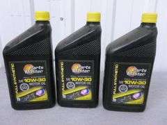 (3) New Parts Master 10W-30 Full Synthetic Motor Oil - 1 Quart
