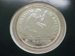 Replica Silver Plated 1873-CC Seated Liberty Dime -