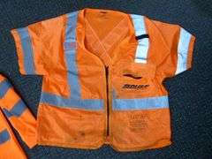 Group Of (3) Burlington Northern / Santa Fe Men's Work Shirts / Vest Size Medium / Large