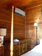 Nice Solid Wood Four Poster Queen/Full Platform Bed Frame - See Description
