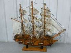 Nice HMS Victory Wooden Sailing Ship - 20" W x 19.5" H