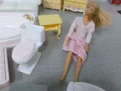 Large Group Of Doll Furniture / Accessories / Barbie Dolls