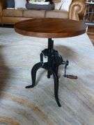 Nice Adjustable End Table - Cast Iron Framed