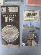 Group Of (7) Vintage Road Maps - Includes Oil Company
