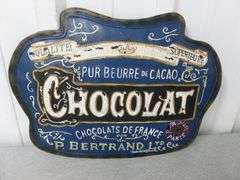 Chocolat Embossed Metal Sign - 9" x 12"