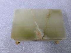 Vintage Footed Marble Ring Box