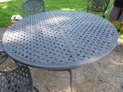 Nice (7) Piece Cast Metal Patio Set - See Description