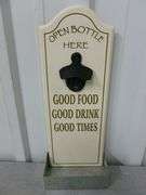 Nice Wooden Drink Themed Sign With Bottle Opener