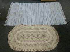 Large Rag Rug / Nice Hand Woven Rug