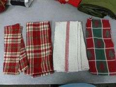 Group Of Nice Christmas Items - Fireplace Mantle Runner / Tree Squirt / Pillow Covers / Rug - Relate