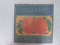 Georgia Peaches Wooden Sign - 11" x 11"