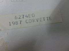 New Collectible 1987 Corvette Dealer Promo Car No. 6274EO