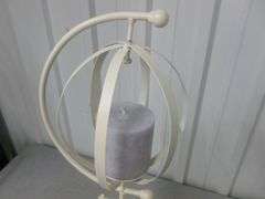 Large Metal Pillar Candle Stand - 25" H