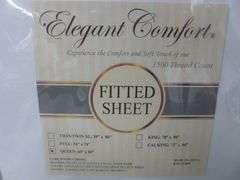 New Elegant Comfort - Queen Fitted Sheet - White 1500 Thread