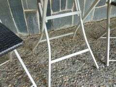 Nice (3) Piece Faux Wicker Patio Bistro Set - Fold Up