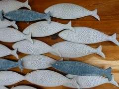 Large Fish Themed Metal Art Wall Decoration