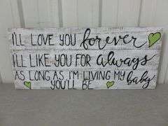 Inspirational Themed Wooden Sign