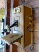 The Country Belle - Old Fashioned Telephone Themed Wooden Wall Mount Radio